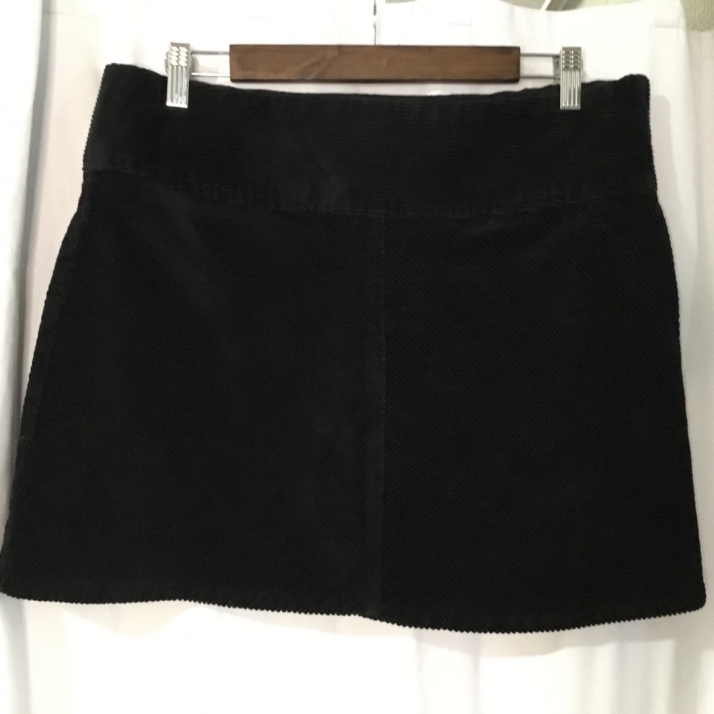 Monki Black Corduroy Mini Skirt - 10